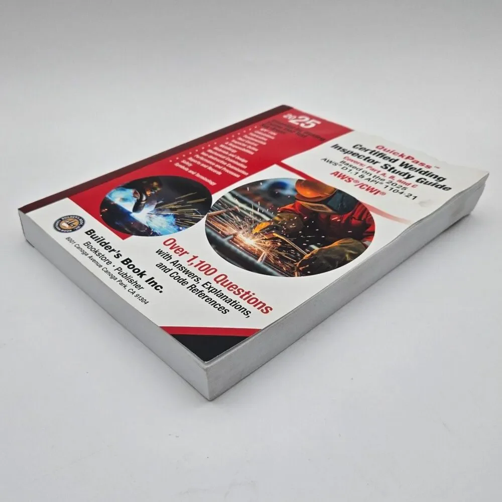 2025 CWI QuickPass Study Tool Book AWS D1.1 & API 1104 (Slight Water Damage)